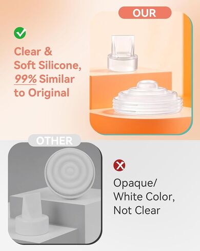 Duckbill Valves & Silicone Diaphragm Replacement Parts Compatible with Momcozy M5 Wearable Breast Pump – BPA-Free Food-Grade Silicone Accessories (10 Pack: 6 Valves + 4 Diaphragms) in Kuwait