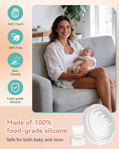 Duckbill Valves & Silicone Diaphragm Replacement Parts Compatible with Momcozy M5 Wearable Breast Pump – BPA-Free Food-Grade Silicone Accessories (10 Pack: 6 Valves + 4 Diaphragms) in Kuwait