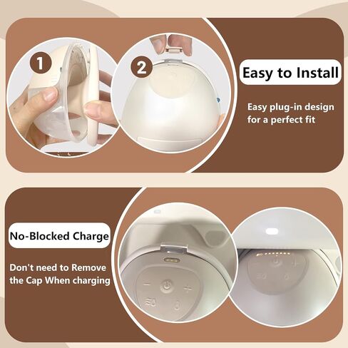 10PC Updated Anti-Leak Spout Cap Compatible with eufy E20/E10/S1/S1 Pro Wearable Breast Pump, Food-Grade Silicone, BPA Free, Dust Cover for eufy Pump, Non-Original Replacement Parts in Kuwait
