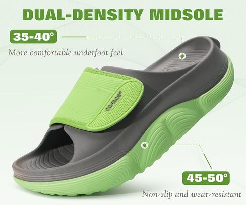 COFACE Recovery Sandals Womens 2026 Orthopedic Orthotic Plantar Fasciitis Relief Comfortable Arch Support Women's Walking Beach Slides Sandalias de Mujer Open Toe Slip On GreyGreen Size 9 in Kuwait