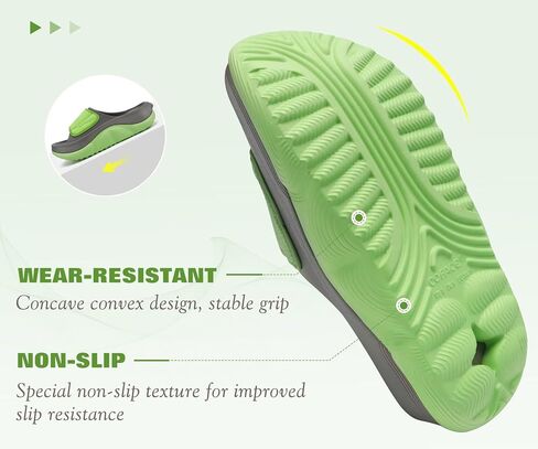 COFACE Recovery Sandals Womens 2026 Orthopedic Orthotic Plantar Fasciitis Relief Comfortable Arch Support Women's Walking Beach Slides Sandalias de Mujer Open Toe Slip On GreyGreen Size 9 in Kuwait