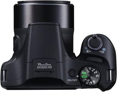 Canon PowerShot SX520 HS 16MP Digital Camera with 42x Optical Image Stabilized Zoom with 3-Inch LCD, Black (Renewed) in Kuwait