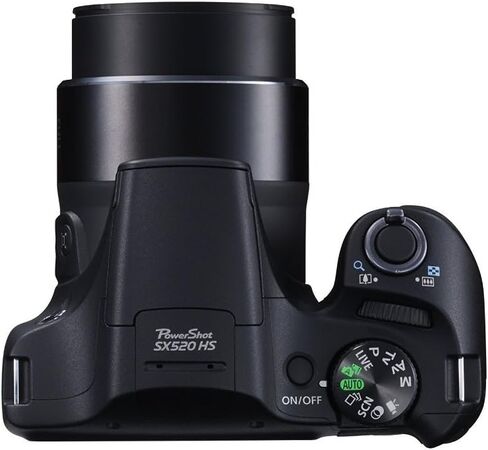 Canon PowerShot SX520 HS 16MP Digital Camera with 42x Optical Image Stabilized Zoom with 3-Inch LCD, Black (Renewed) in Kuwait