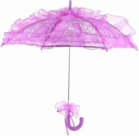 Bridal Umbrella Wedding Lace Parasol with Wooden Handle for Photography Party Decoration in Kuwait