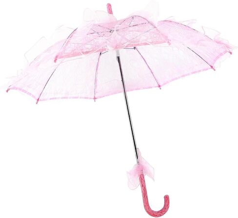Bridal Umbrella Wedding Lace Parasol with Wooden Handle for Photography Party Decoration in Kuwait