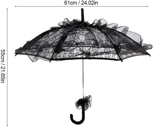 Lace Parasol Parasol Umbrella Lace Color Umbrella for Lady Women Party Decor Elegant Sun for Weddings Photography in Kuwait