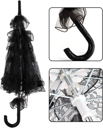 Lace Parasol Parasol Umbrella Lace Color Umbrella for Lady Women Party Decor Elegant Sun for Weddings Photography in Kuwait