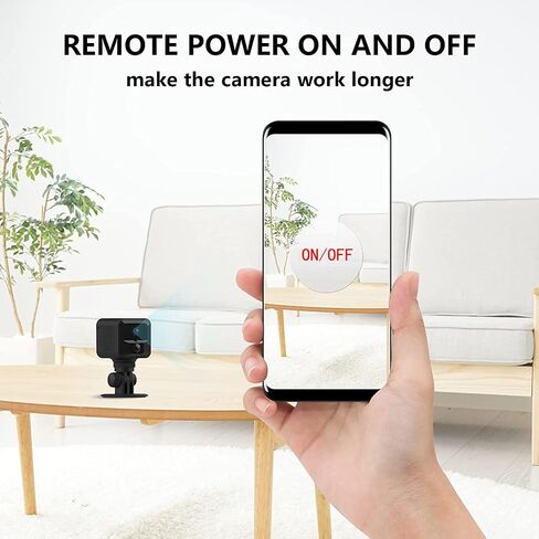 Spy Camera Hidden Camera 1080P WiFi Wireless Camera, Portable 2600mAh Rechargeable Mini Camera with Motion Detection Night Vision Nanny Cam for Home Indoor Outdoor Security in Kuwait