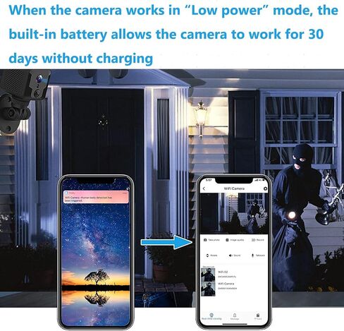 Spy Camera Hidden Camera 1080P WiFi Wireless Camera, Portable 2600mAh Rechargeable Mini Camera with Motion Detection Night Vision Nanny Cam for Home Indoor Outdoor Security in Kuwait