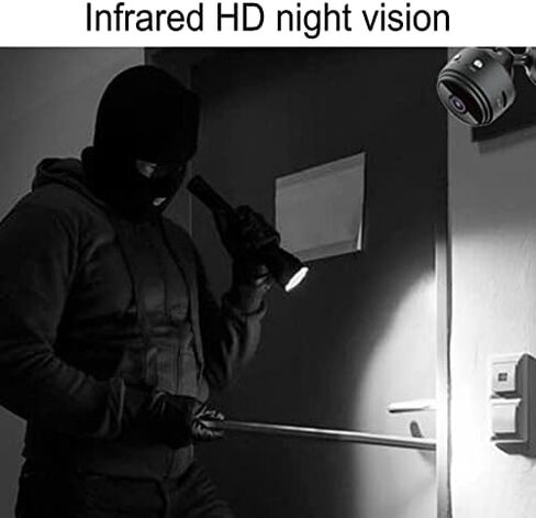 Goshyda Mini Security Camera,150° Visual 1080P Security Camera, Home Security Night Vision Surveillance Cam Remote Monitor, for Home Car Indoor Security in Kuwait