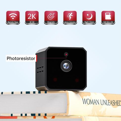 Hidden Camera Spy Camera, WiFi Security Nanny Cam, Mini Home Indoor Outdoor Surveillance Cameras with Audio and Video, Wireless Full HD Recorder with Motion Detection and Night Vision, black in Kuwait