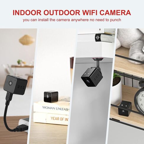 Hidden Camera Spy Camera, WiFi Security Nanny Cam, Mini Home Indoor Outdoor Surveillance Cameras with Audio and Video, Wireless Full HD Recorder with Motion Detection and Night Vision, black in Kuwait