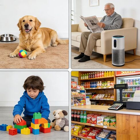 New 4K HD Full - Color Night Vision Wreless WiFi Security Camera | For Home, Office, Elderly & Pet Monitoring，App Control, Cloud Storage and SD Storage in Kuwait
