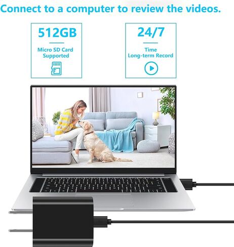 Mini Camera, 1080P HD Plug & Play Portable Surveillance Camera,No WiFi | Pet & Child Monitoring Camera, Supports Continuous/Motion Detection/Loop Recording, Ideal for Home & Office Surveillance in Kuwait