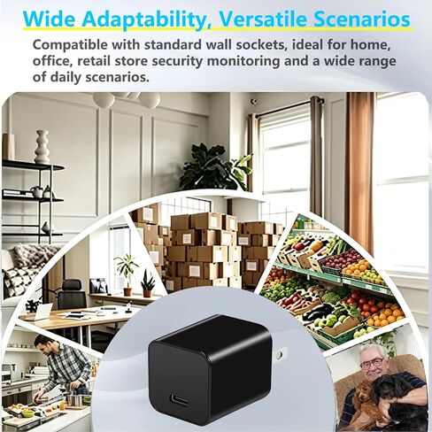 Mini Camera, 1080P HD Plug & Play Portable Surveillance Camera,No WiFi | Pet & Child Monitoring Camera, Supports Continuous/Motion Detection/Loop Recording, Ideal for Home & Office Surveillance in Kuwait