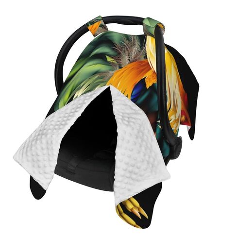 Lifelike Rooster Baby Car Seat Cover & Breastfeeding Nursing Cover - Breathable Stretch Fabric Multi-Use Nursing Cover for Breastfeeding in Kuwait