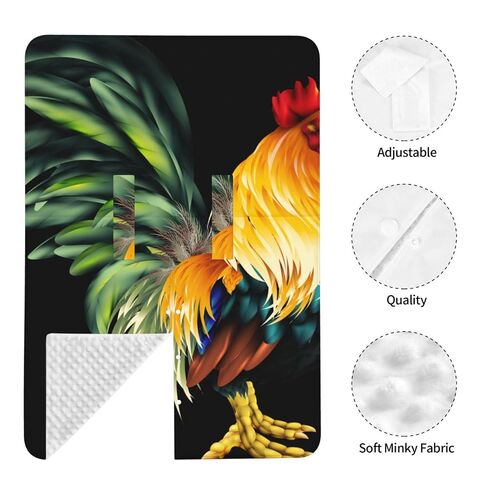 Lifelike Rooster Baby Car Seat Cover & Breastfeeding Nursing Cover - Breathable Stretch Fabric Multi-Use Nursing Cover for Breastfeeding in Kuwait