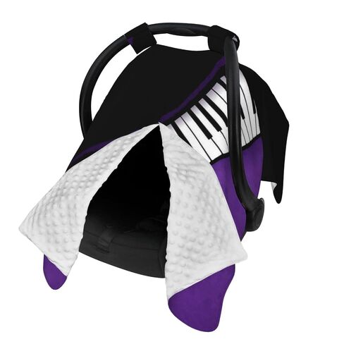 Piano Keys Baby Car Seat Cover & Breastfeeding Nursing Cover - Breathable Stretch Fabric Multi-Use Nursing Cover for Breastfeeding in Kuwait
