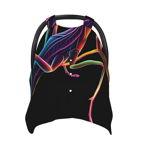 Praying Mantis Bug Baby Car Seat Cover & Breastfeeding Nursing Cover - Breathable Stretch Fabric Multi-Use Nursing Cover for Breastfeeding in Kuwait