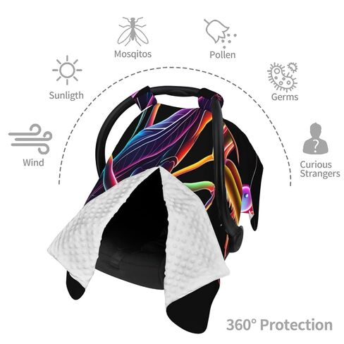 Praying Mantis Bug Baby Car Seat Cover & Breastfeeding Nursing Cover - Breathable Stretch Fabric Multi-Use Nursing Cover for Breastfeeding in Kuwait