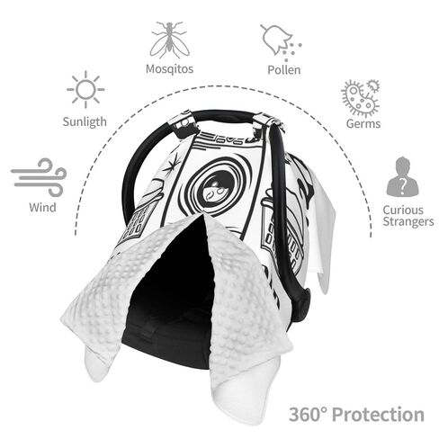 Laundry Wash Dry Fold Repeat Baby Car Seat Cover & Breastfeeding Nursing Cover - Breathable Stretch Fabric Multi-Use Nursing Cover for Breastfeeding in Kuwait