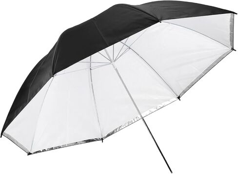 2 Pcs Photography Umbrella Lighting 43" Dia Convertible Double Layer Reflective Umbrella Softbox Effect with Removable Black Cover, Fits Studio/Photo/Video/Shooting/Flash/Camera in Kuwait