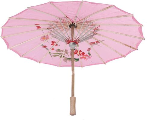Oil Paper Umbrella Chinese Painted Parasol for Wedding Photography Party Decor Hand Paintable White 56 cm Canopy Wooden Ribs in Kuwait