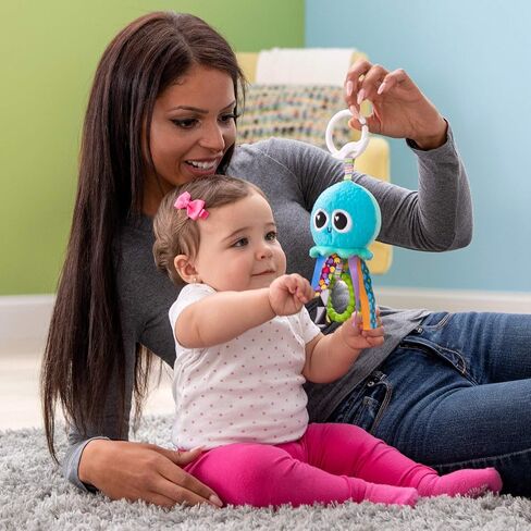 Lamaze Baby Sensory Clip-On Toy | Bright Colors, Contrasting Patterns, Sensory Textures, Clip-On For Strollers Carriers And Diaper Bags, On-The-Go Fun in Kuwait