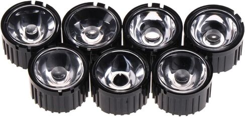 5/15/30/45/60/90/120 Degree Lens Reflector Collimator with Holder for 1-5W LED 10 Pieces Multipurposer LED Lens Lens with Black Bracket in Kuwait