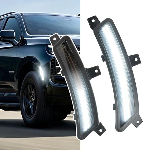 SUPAREE LED Side Marker Lights Fit For 2025 2026 GMC Yukon XL (2PCS) | 2025-2026 Chevy Tahoe Suburban Upgrade IP68 Fender Marker Reflectors Lamps Smoked Len, Plug and play, Amber in Kuwait