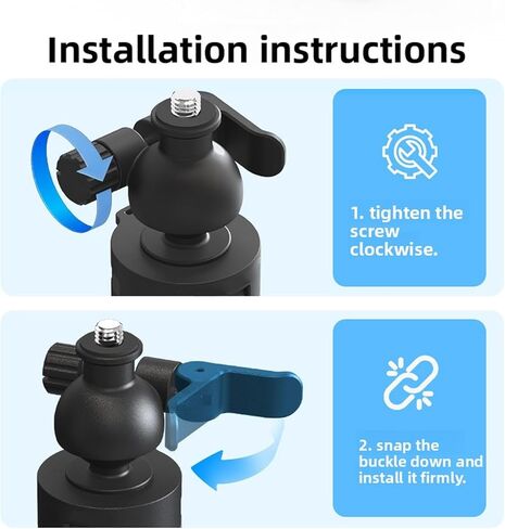 Fabater Selfie Stick Tripod, 19.1in Table Desk Extendable Stand, Handheld Selfie Stick Quick Release with 360 Ball Head, Compatible with Pock 3 Action Camera Tripod for Travel Vlog in Kuwait