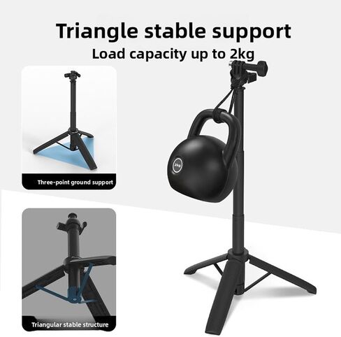 Fabater Selfie Stick Tripod, 19.1in Table Desk Extendable Stand, Handheld Selfie Stick Quick Release with 360 Ball Head, Compatible with Pock 3 Action Camera Tripod for Travel Vlog in Kuwait