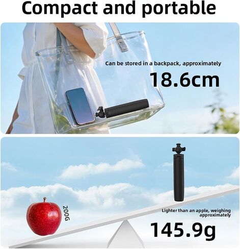 Fabater Selfie Stick Tripod, 19.1in Table Desk Extendable Stand, Handheld Selfie Stick Quick Release with 360 Ball Head, Compatible with Pock 3 Action Camera Tripod for Travel Vlog in Kuwait