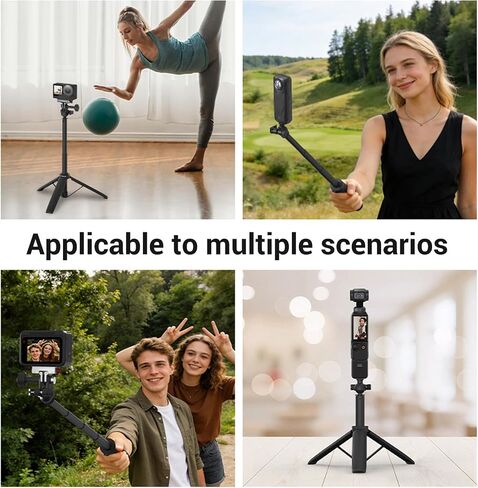 Fabater Selfie Stick Tripod, 19.1in Table Desk Extendable Stand, Handheld Selfie Stick Quick Release with 360 Ball Head, Compatible with Pock 3 Action Camera Tripod for Travel Vlog in Kuwait