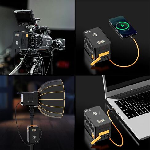 ZGCINE X222 V Mount Battery,222Wh 15000mAh 2-USB-C/3-D-TAP/2-DC Ports with 140W Output,2H Full Charge,1.45in Digital Display,V-Mount Battery for Filmmaker,Camera,Camcorder,Phone,Monitor,Video Light in Kuwait