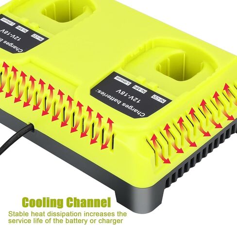 P117 Dual 18V Charger Station Replacement for Ryobi Battery Charger | Replacement for Ryobi 18V ONE+ Fast Charger P118b P118 P119 P100, Compatible for 12V-18 Volt ONE+ Batteries in Saudi Arabia