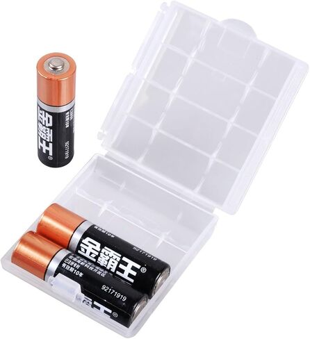 KEEPOW 12 Pcs AA/AAA Battery Storage Case Holder Box, Clear Color in Kuwait