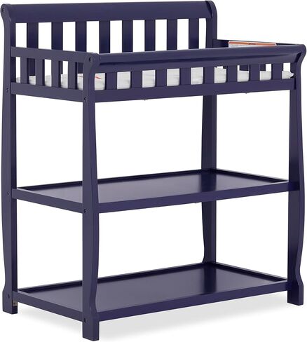 Dream On Me Ashton 2-in-1 Changing Table & Nightstand in White – Solid New Zealand Pinewood, Safety Rails, Spacious Storage Shelves & Water-Resistant Changing Pad, Converts to Nightstand in Kuwait