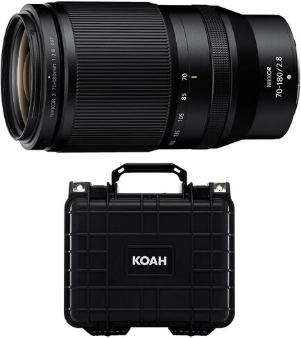 Nikon NIKKOR Z Lightweight and Compact Lens Bundle | Weatherproof Protective Hard Case, 70-180mm f 2.8 Telephoto Zoom for Z Mount, (2 items) in Kuwait