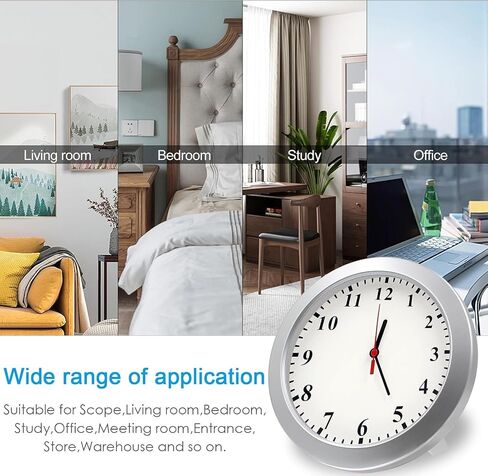 Wireless Security Camera Clock 1080P Secret Camera-No Sound | WiFi Security Camera Wall Clock Nanny Cam with Motion Detection Alarm/Remote View, Indoor Covert Security Camera Surveillance in Kuwait