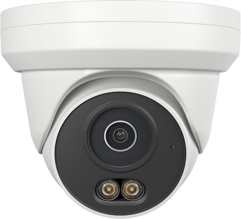 UNILOOK 4MP PoE Camera, Turret Security PoE IP Camera Outdoor Indoor Wired | Smart Dual Light Color Night Vision, Human Motion Detection, Audio/Microphone, IP66, 2.8mm, Metal Housing, NDAA in Kuwait