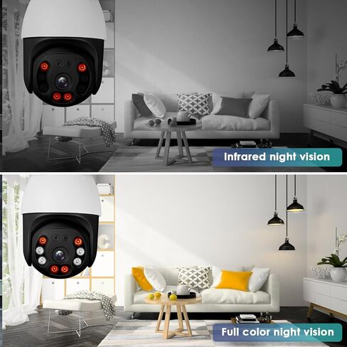E27 Bulb Security Camera, 355° Pan & 95° Tilt Wireless WiFi Camera for Home Security, Easy Install Like Bulb Replacement, Motion Detection Auto Siren Alarm, Two-Way Audio, Full Color Night Vision in Kuwait