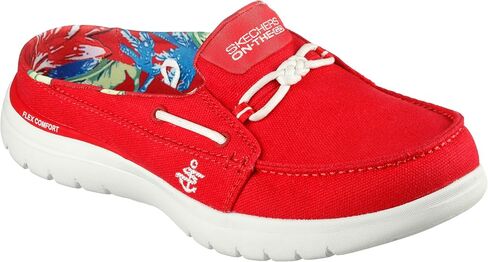 حذاء القارب النسائي من Skechers Flex Canvas Mule in Kuwait