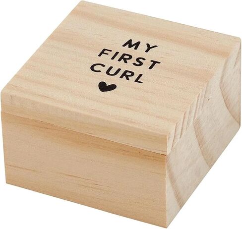 Stephan Baby Keepsake Box Pine Wood Memory Storage Case for First Infant Curl Gift, 2", My First Curl in Kuwait