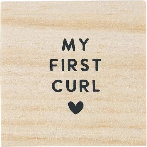 Stephan Baby Keepsake Box Pine Wood Memory Storage Case for First Infant Curl Gift, 2", My First Curl in Kuwait
