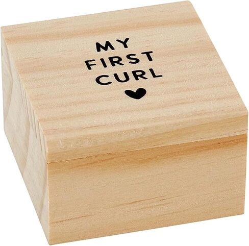 Stephan Baby Keepsake Box Pine Wood Memory Storage Case for First Infant Curl Gift, 2", My First Curl in Kuwait