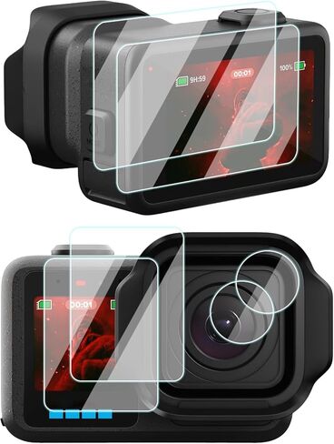 Tempered Glass Screen Protector for GoPro Mission 1/1 PRO, 2 Set | Anti-Scratch 9H Hardness Tempered Glass Flim,Touch Sensitive Edges Bubble Free Easy to Install,HD Clear. in Kuwait