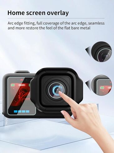 Tempered Glass Screen Protector for GoPro Mission 1/1 PRO, 2 Set | Anti-Scratch 9H Hardness Tempered Glass Flim,Touch Sensitive Edges Bubble Free Easy to Install,HD Clear. in Kuwait