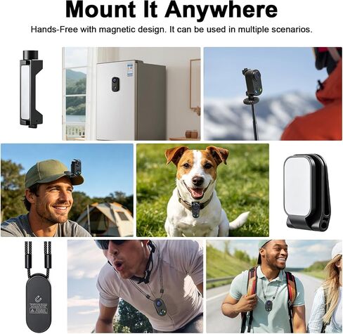 UYIKOO Mini Body Action Camera with Charging Case, FHD 2K, 64GB Thumb Size Small POV Camera with WiFi, 360min Runtime, Tiny Wearable Magnetic Camcorder for Work Vlogging Travel Pet Cycling in Kuwait