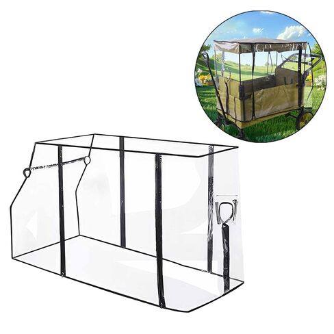 Wagon Rain Cover Transparent Foldable Waterproof Canopy Universal Windproof Cart Accessories Stroller Trolley Quick Install Suitable for Garden Use in Kuwait
